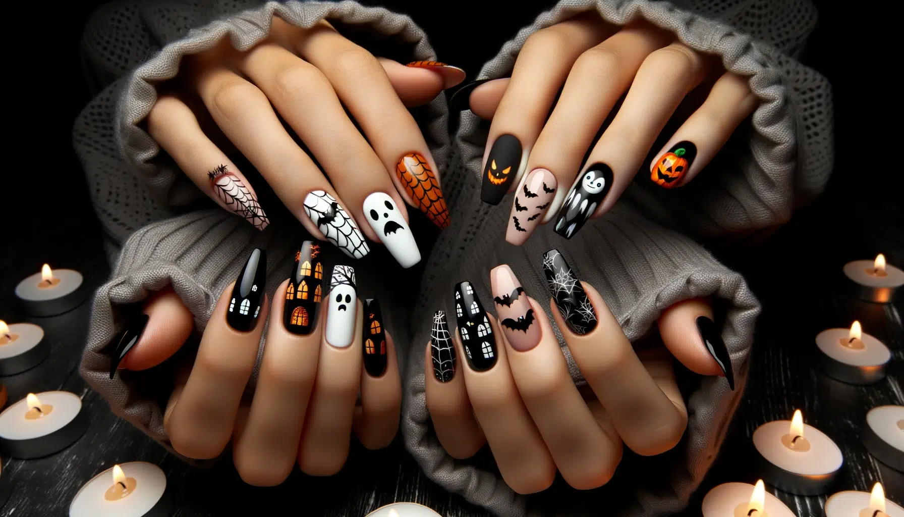 unghie tema halloween
