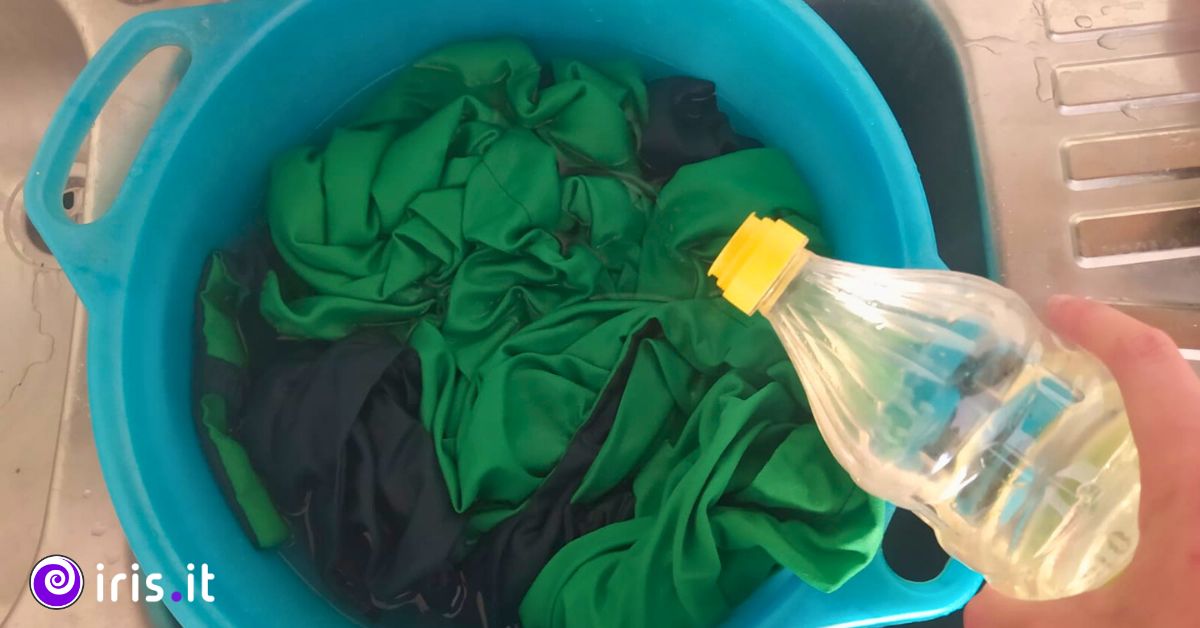 panni in bacinella con aceto