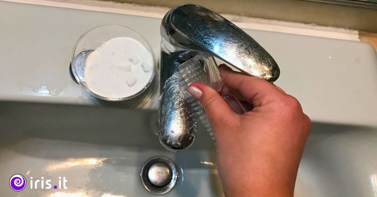 pulizia rubinetto bagno