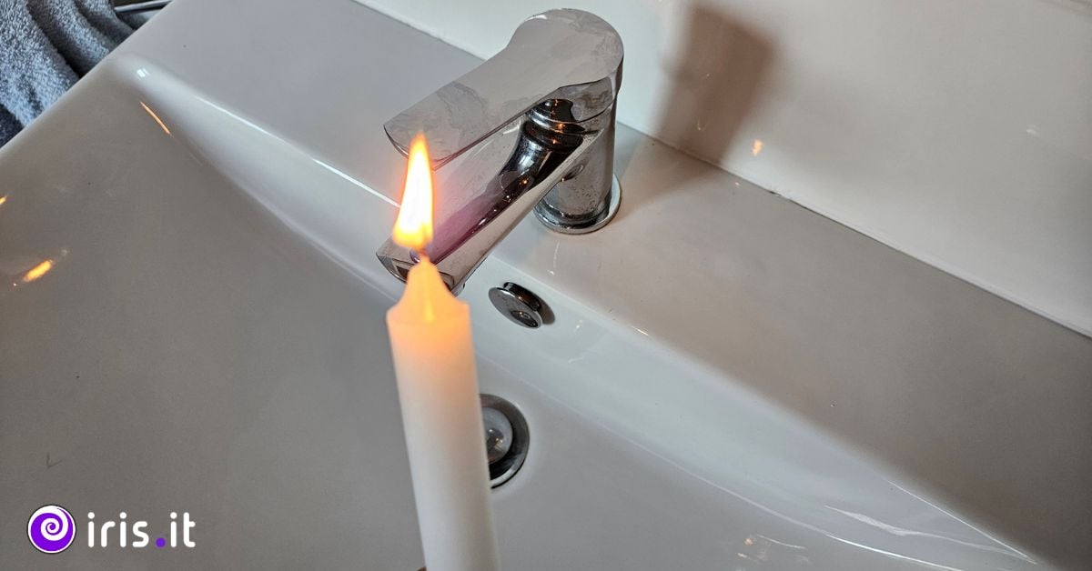pulizia rubinetto con candela